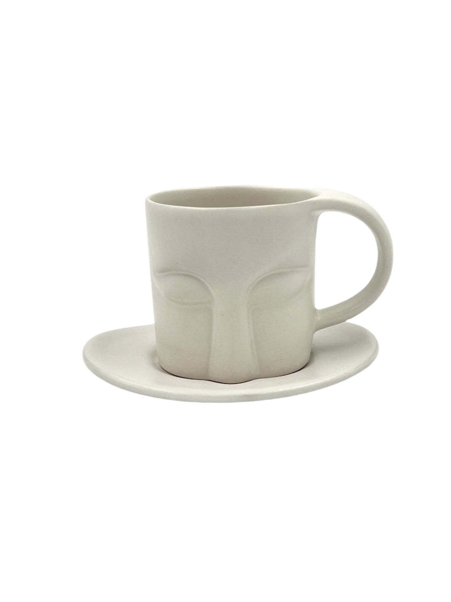 White Buddha Face Tea Pot Set