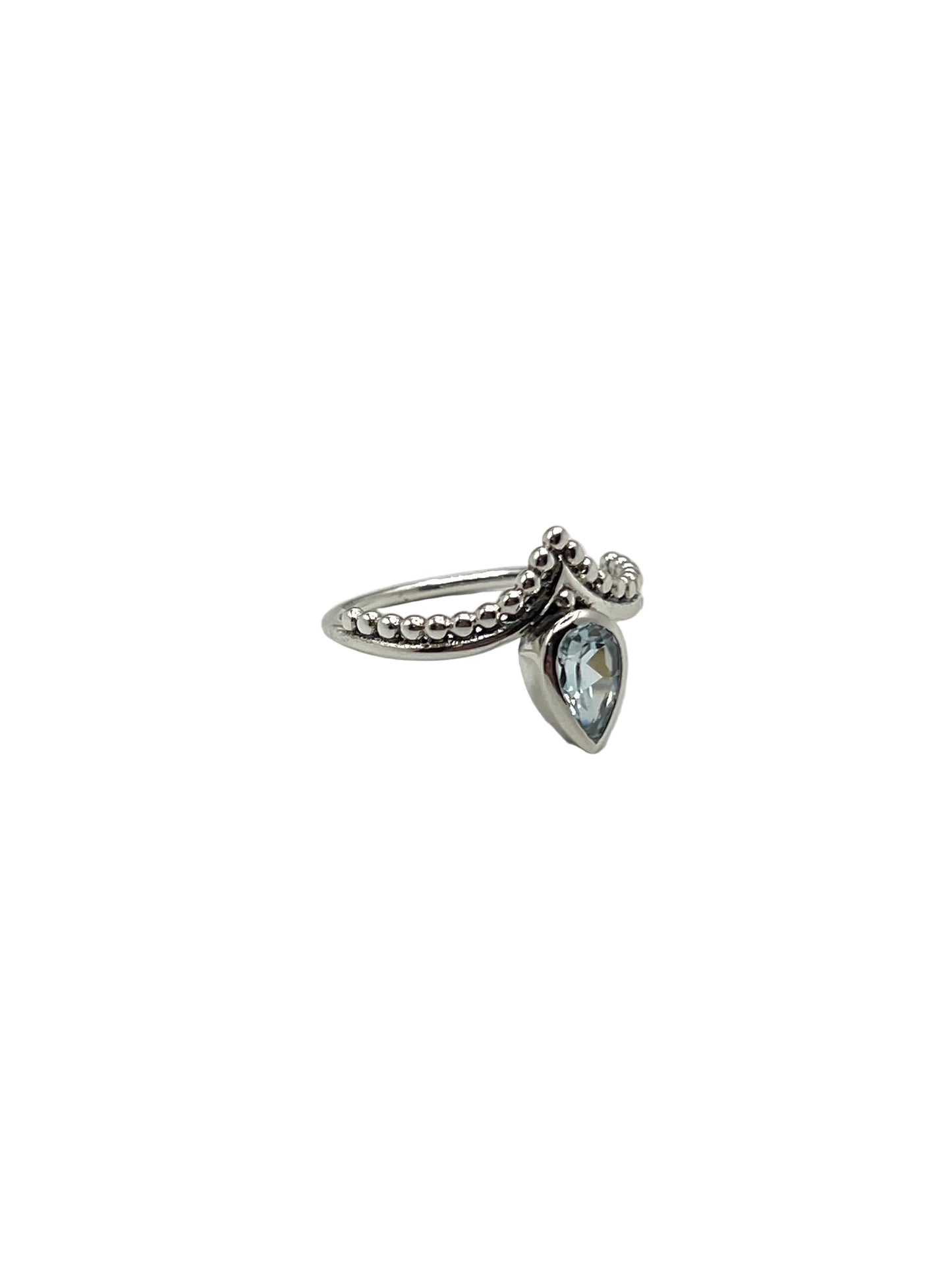 Beaded Teardrop Gemstone Rings