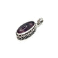 Sterling Silver Beaded Fluorite Oval Pendants