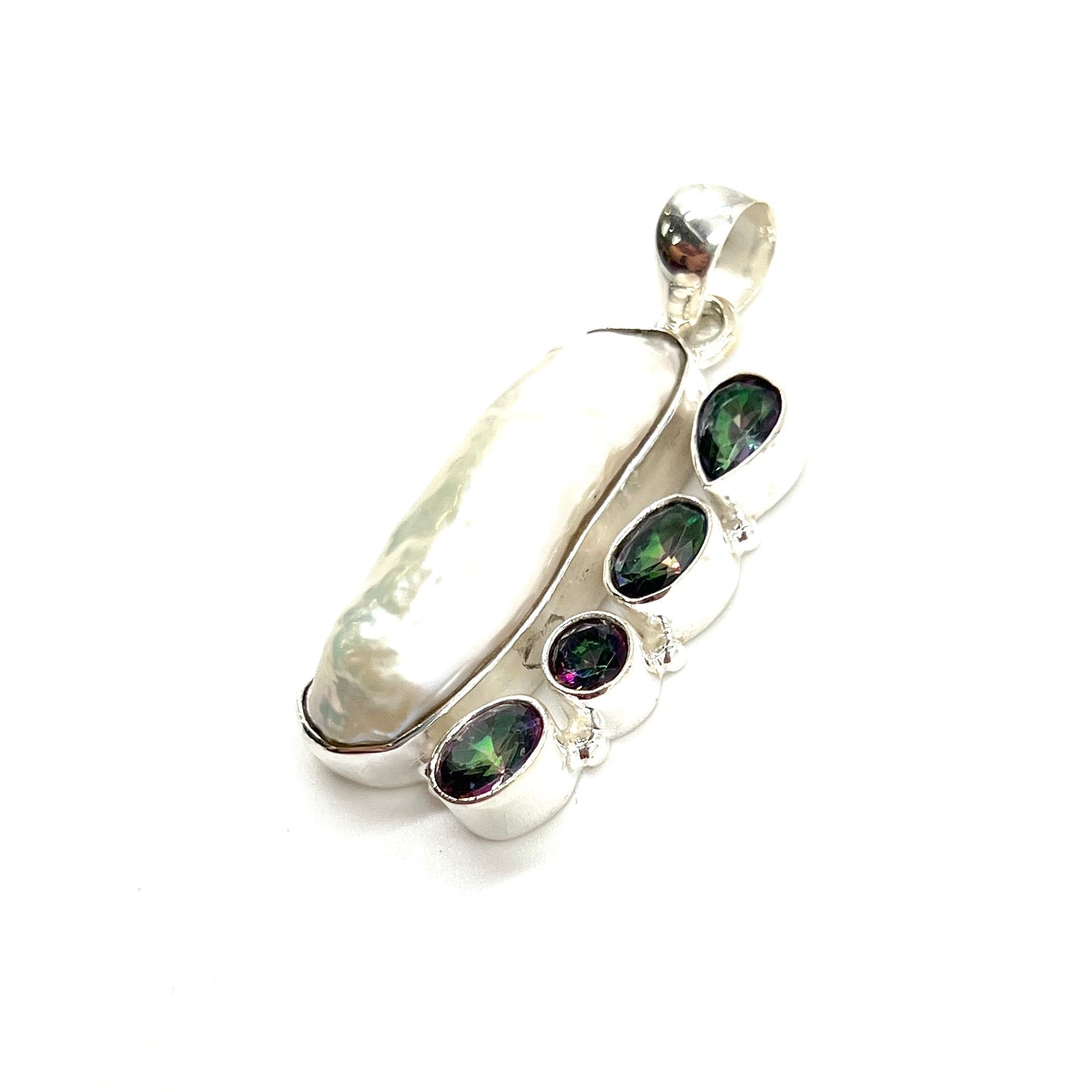 Sterling Silver Pearl & Gemstone Pendants