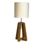 Teak Triangular Table Lamp