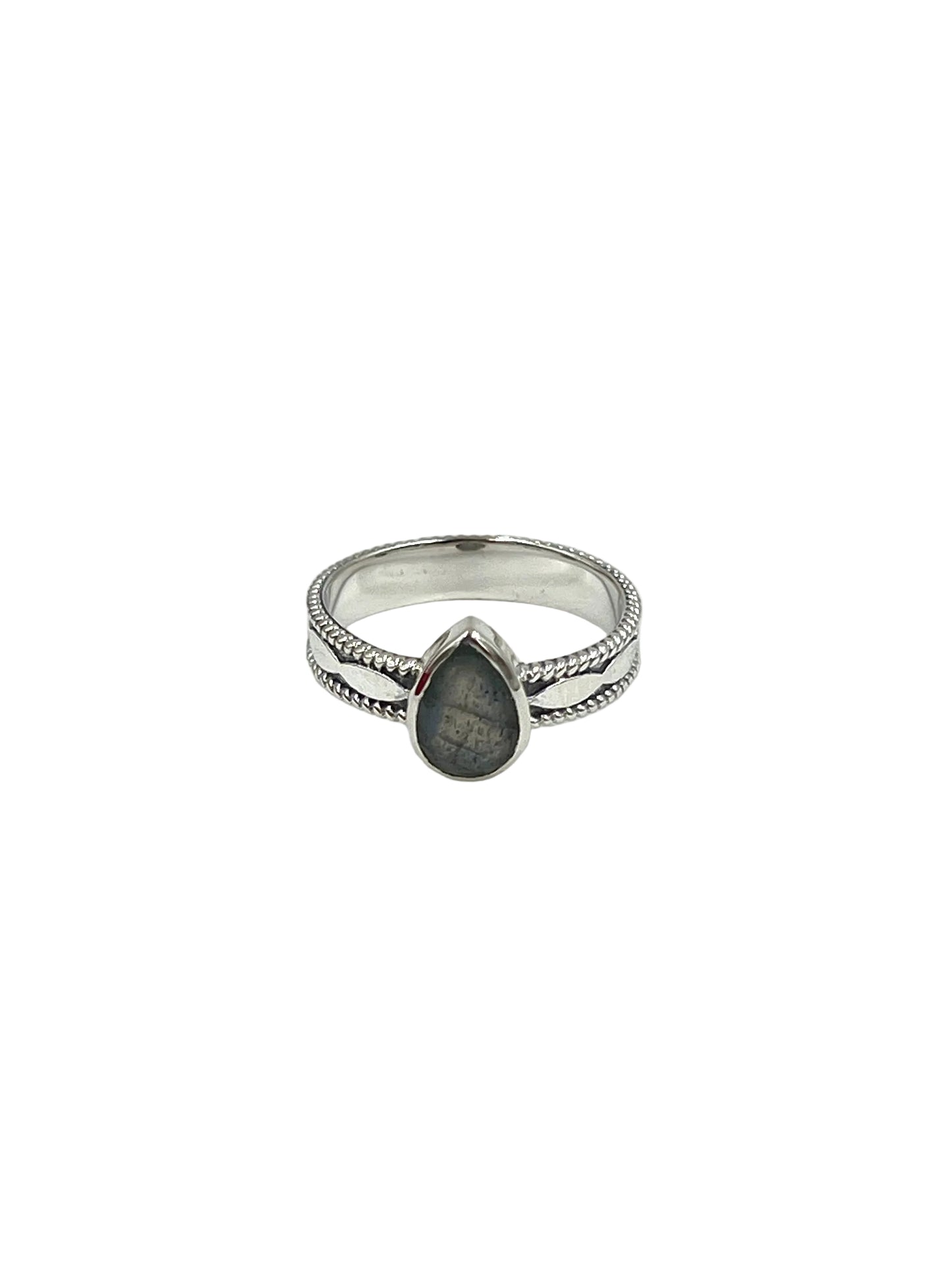 Faceted Teardrop Gemstone Rings