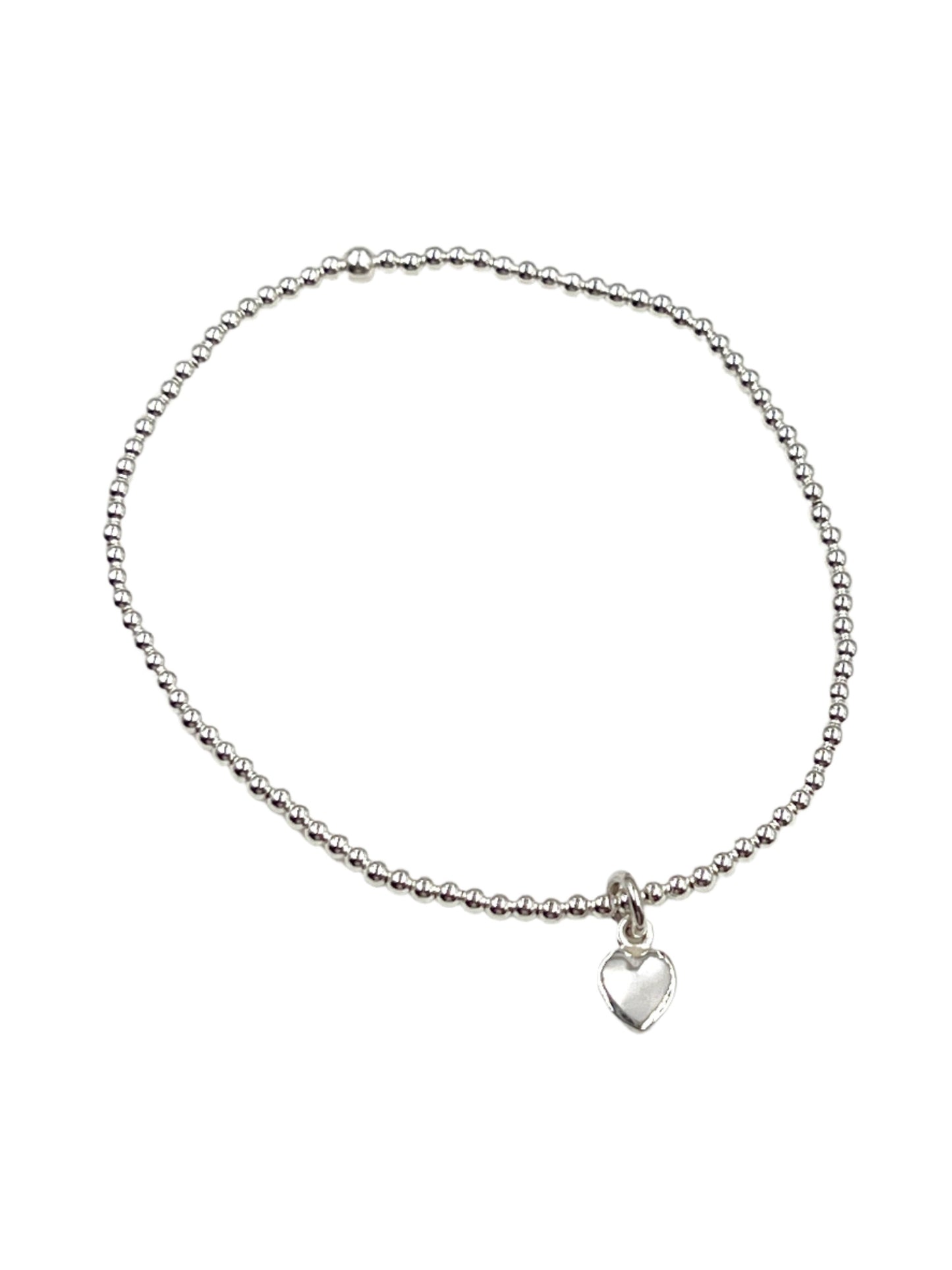 Sterling Silver Shell Heart Beaded Bracelets