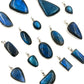 Sterling Silver Labradorite Square Pendants