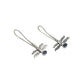 Silver Gemstone Dragonfly Earrings
