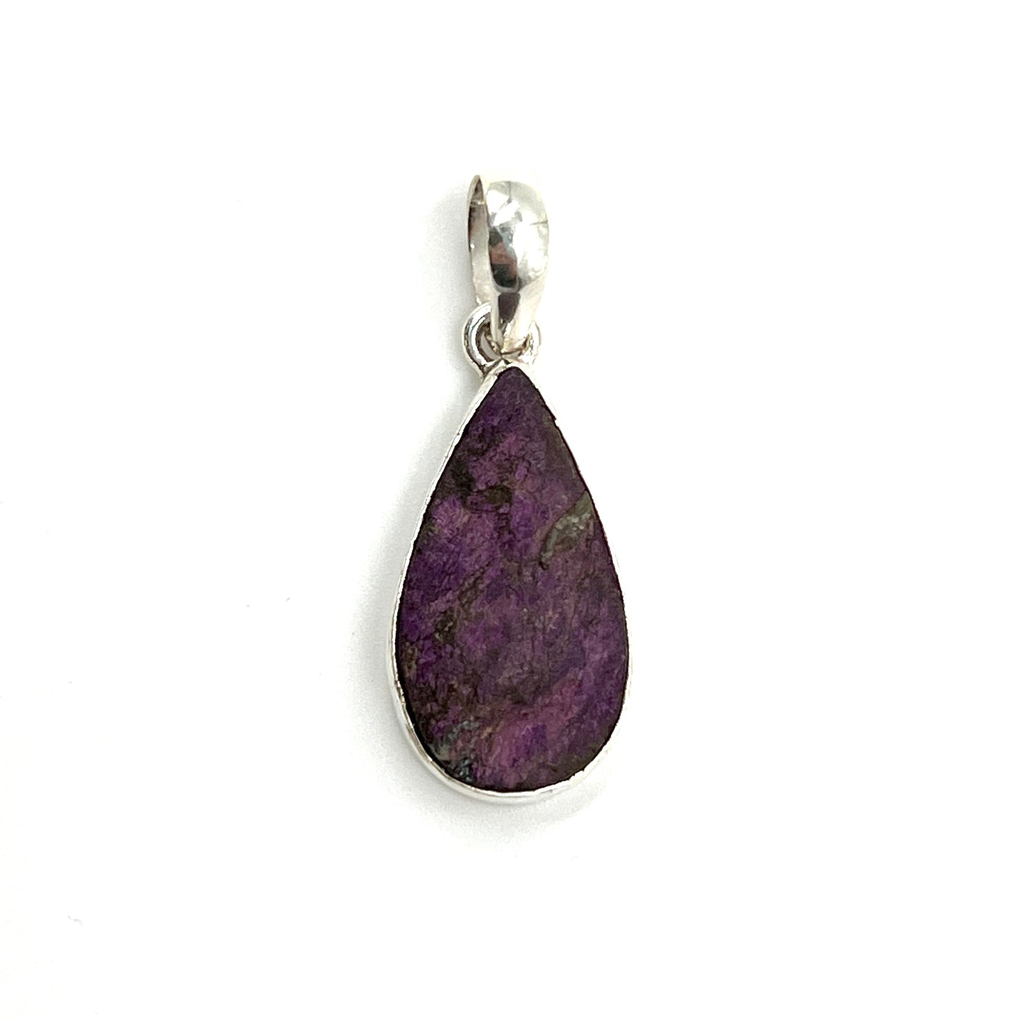 Raw Purpurite Teardrop Pendants