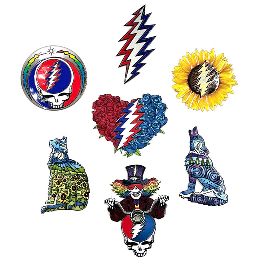 Grateful Dead Metal Stickers by Jon Dooey