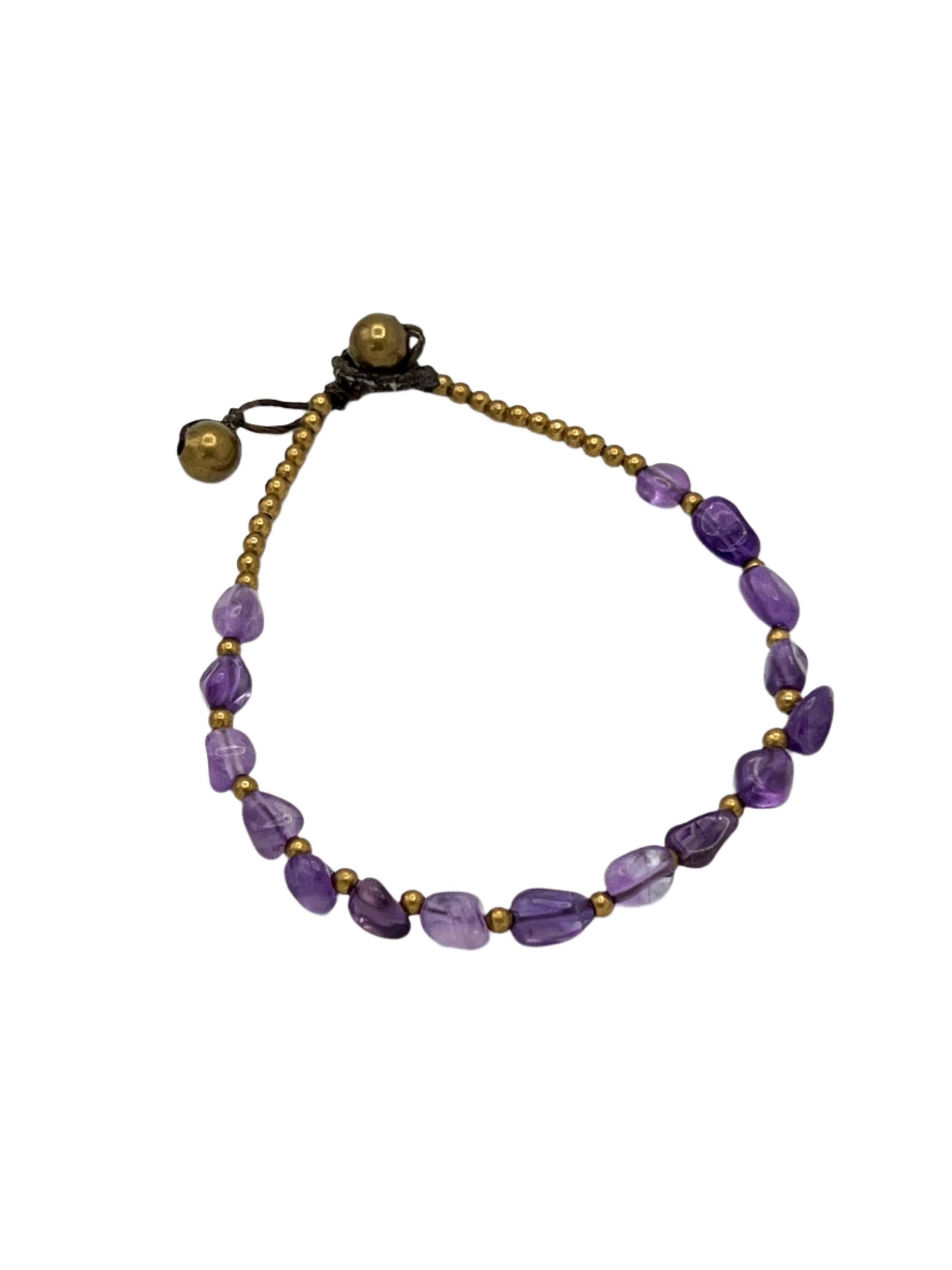 Freeform Gemstone Brass Bracelets