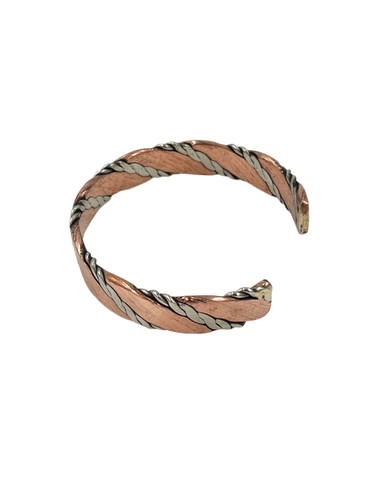 Wide Braided Rope Copper Bracelet