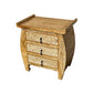 White Washed Teak 3 Drawer Nightstand