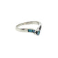 Sterling Silver Abalone Shell Chevron Heart Ring