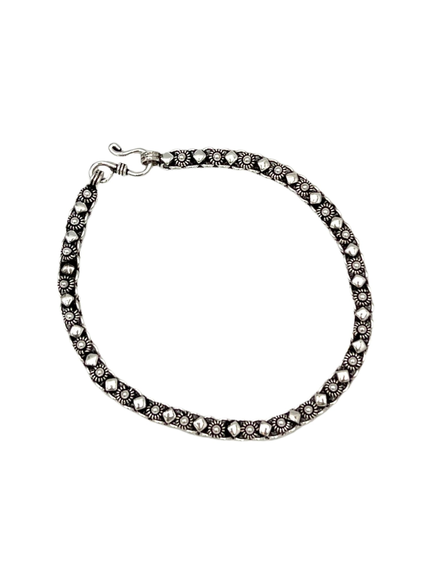 Sterling Silver Thai Cable Chain Bracelet