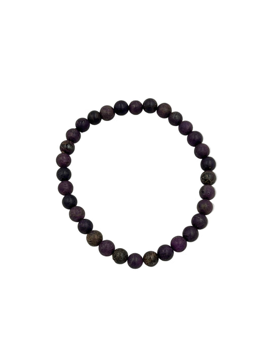 Matte Purpurite Beaded Bracelet