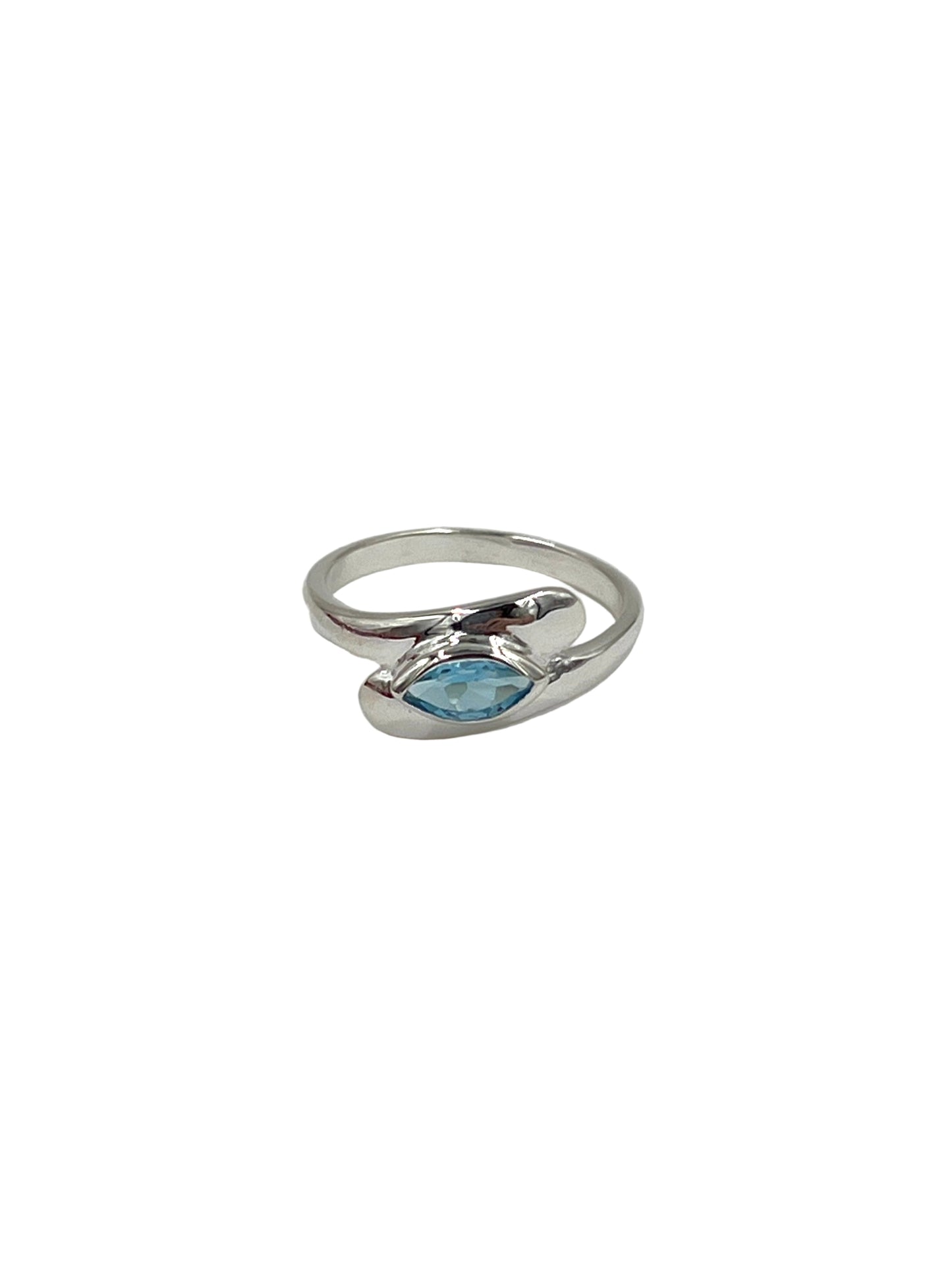 Marquise Sky Blue Topaz Ring