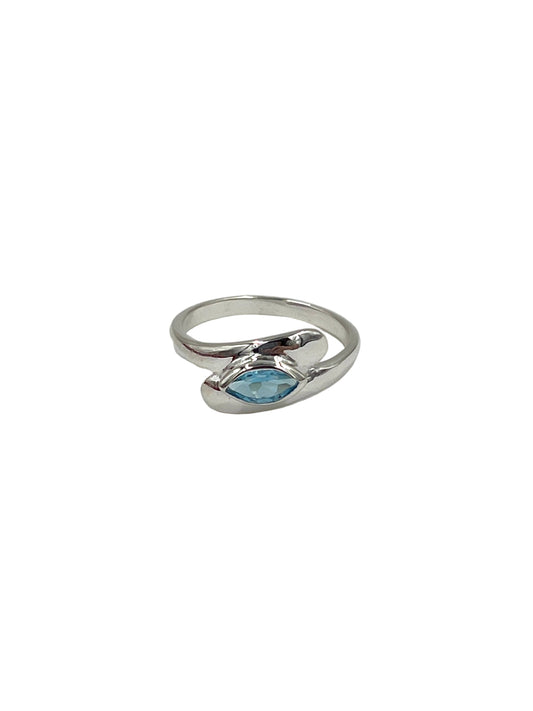 Marquise Sky Blue Topaz Ring