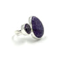 Sterling Silver Amethyst & Charoite Rings