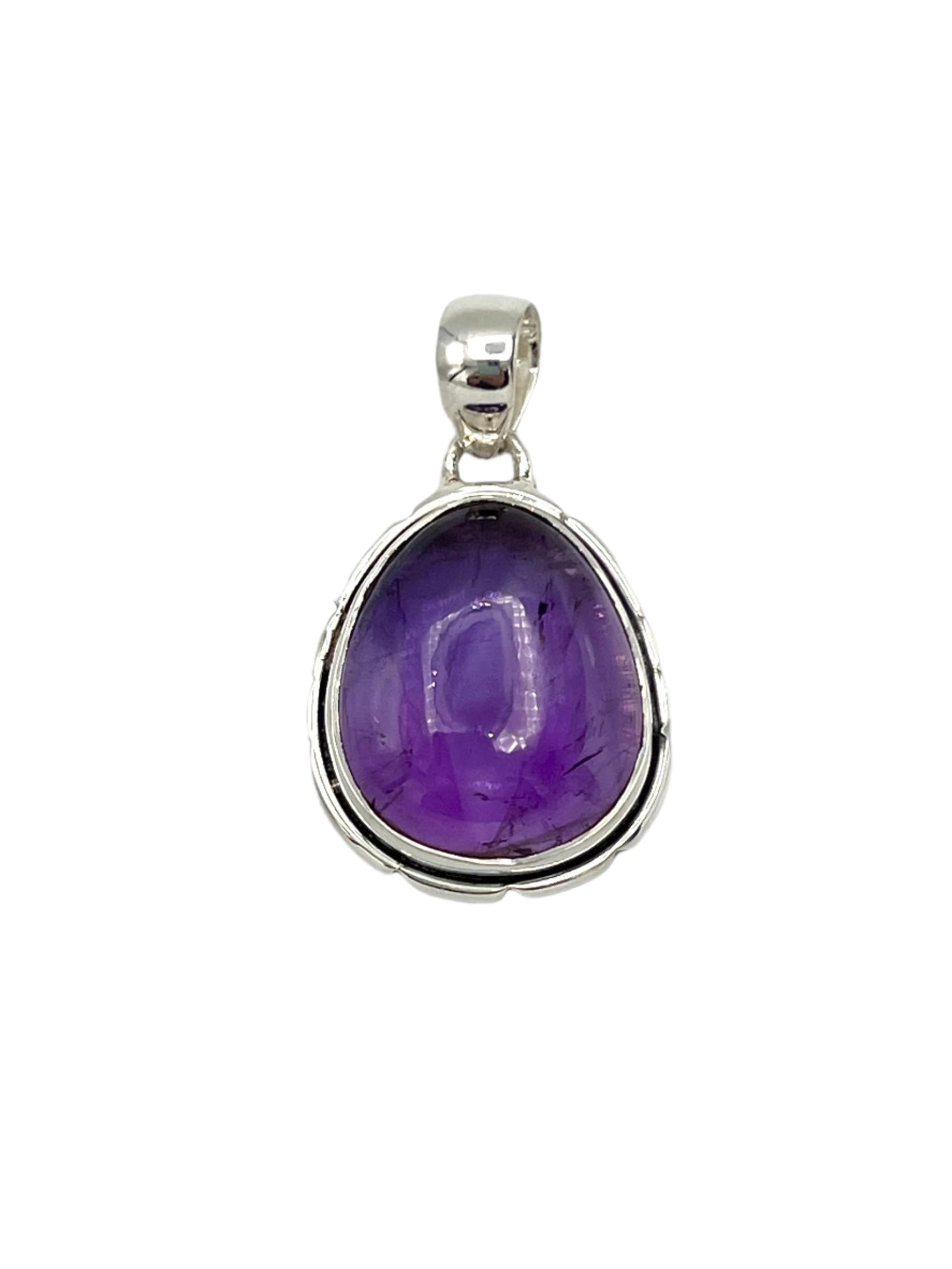 Sterling Silver Teardrop Amethyst Pendants