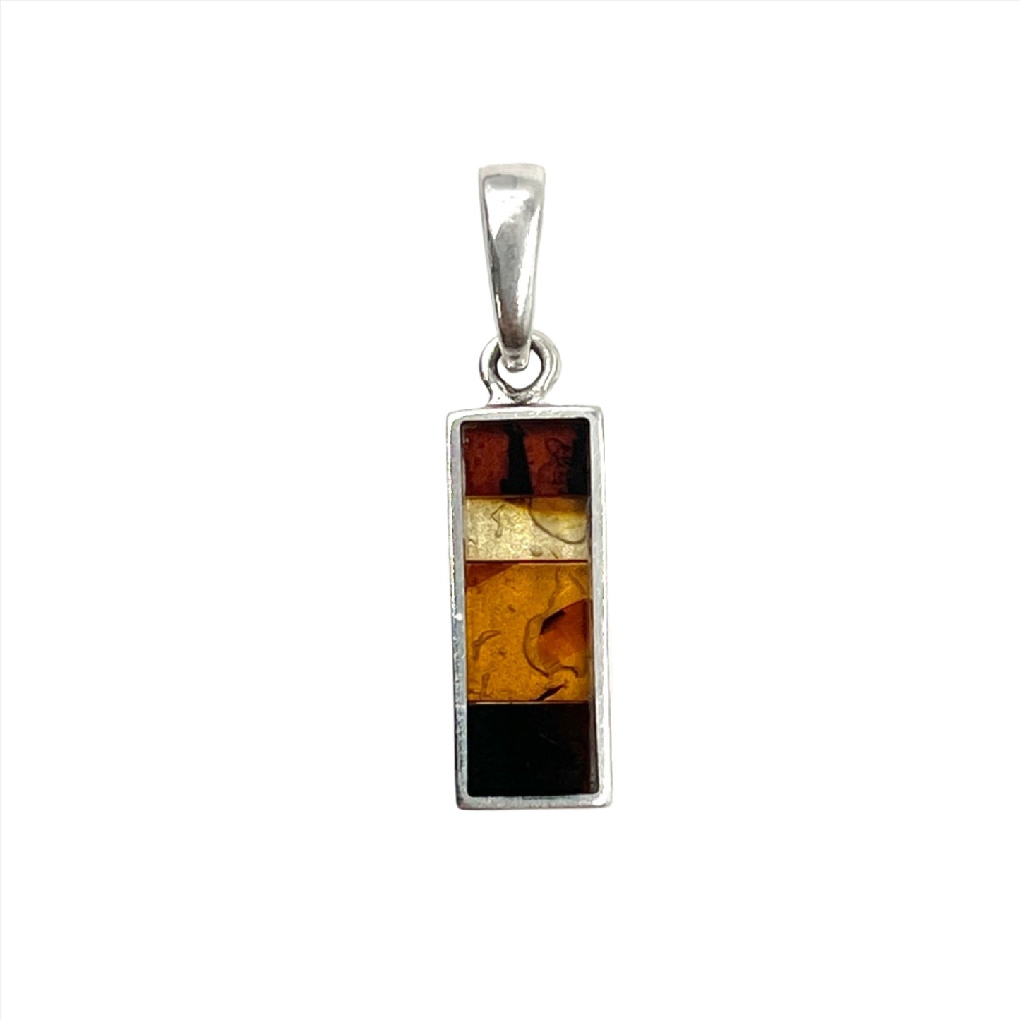 Multi Color Amber Rectangle Pendants