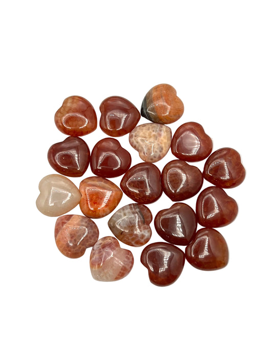 Fire Agate Hearts