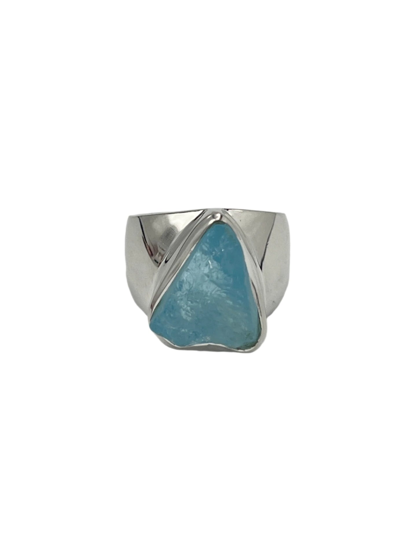 Sterling Silver Raw Blue Topaz Rings
