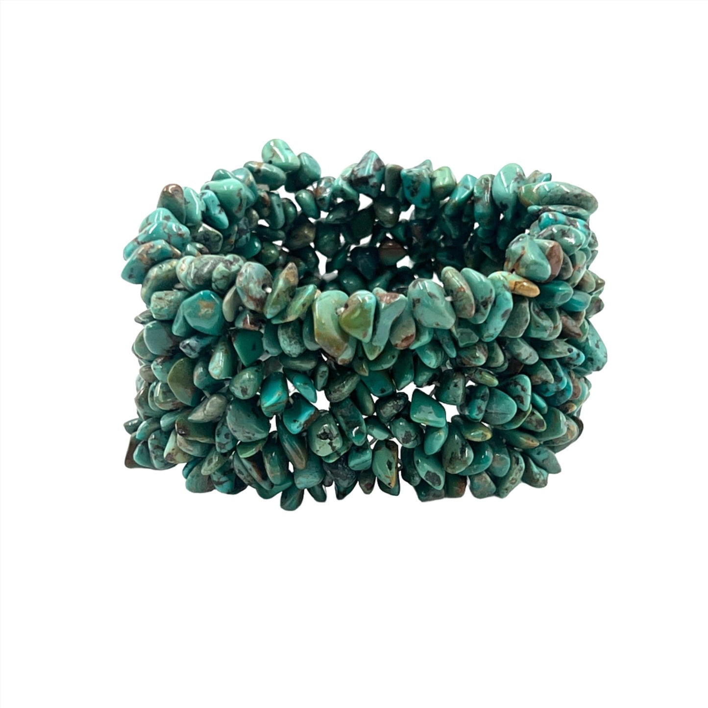 Natural Turquoise Woven Chip Bracelets