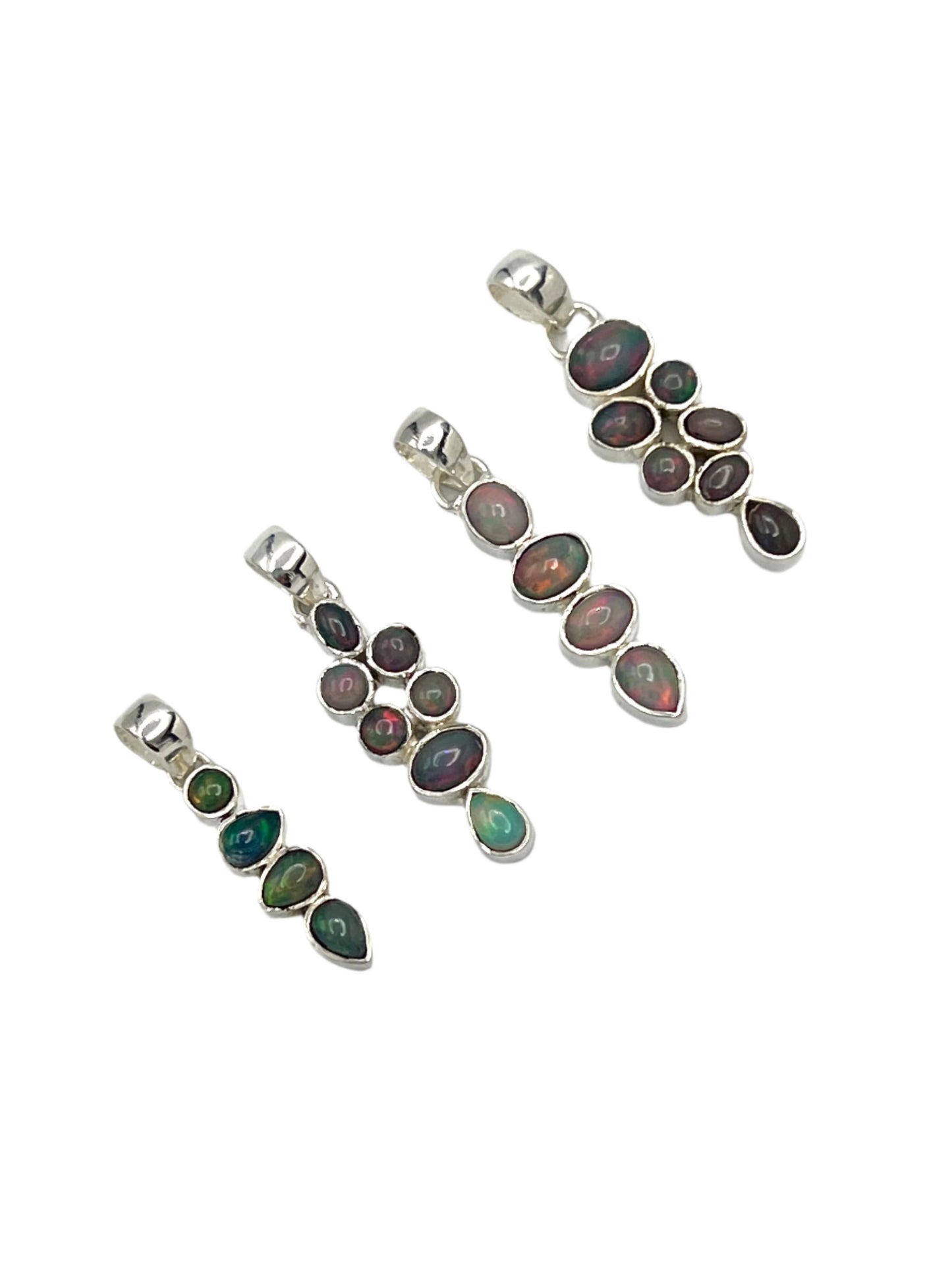 Sterling Silver Ethiopian Opal Pendants