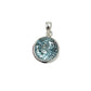 Circle Blue Topaz Pendants