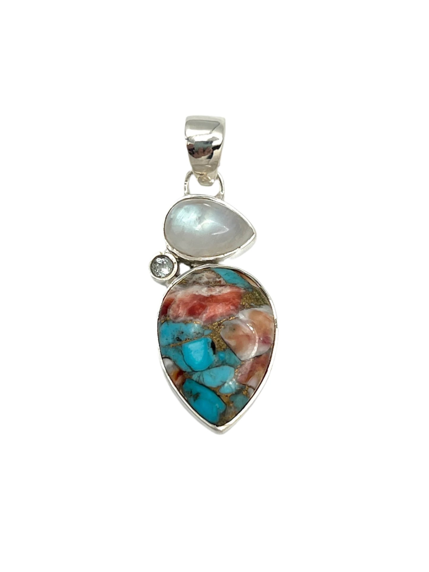 Spiny Oyster Shell Turquoise Pendants