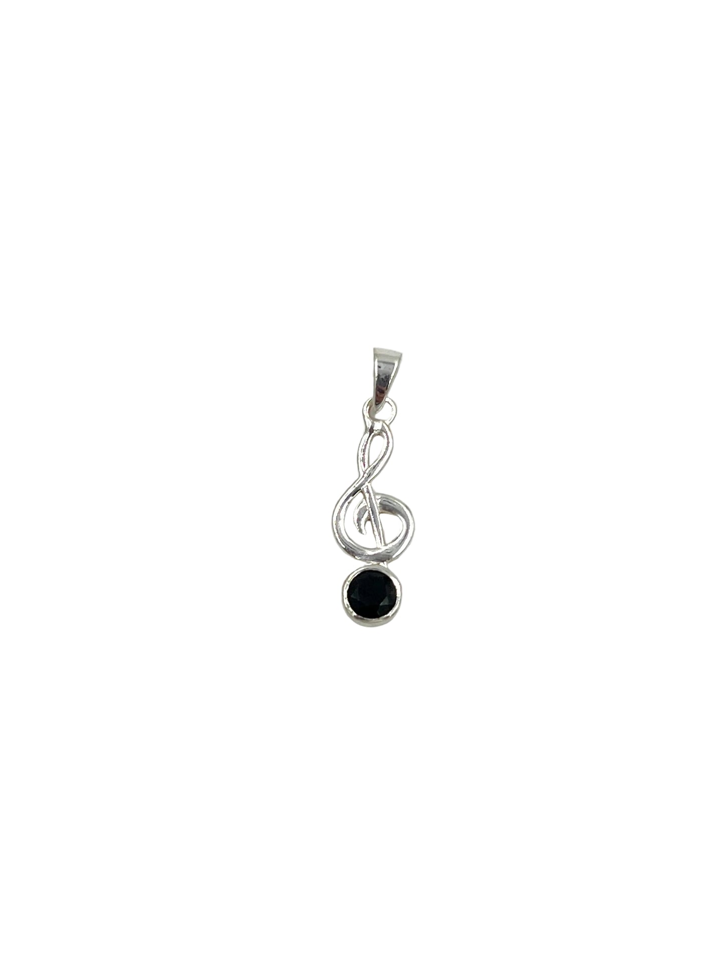 Gemstone Treble Clef Pendants