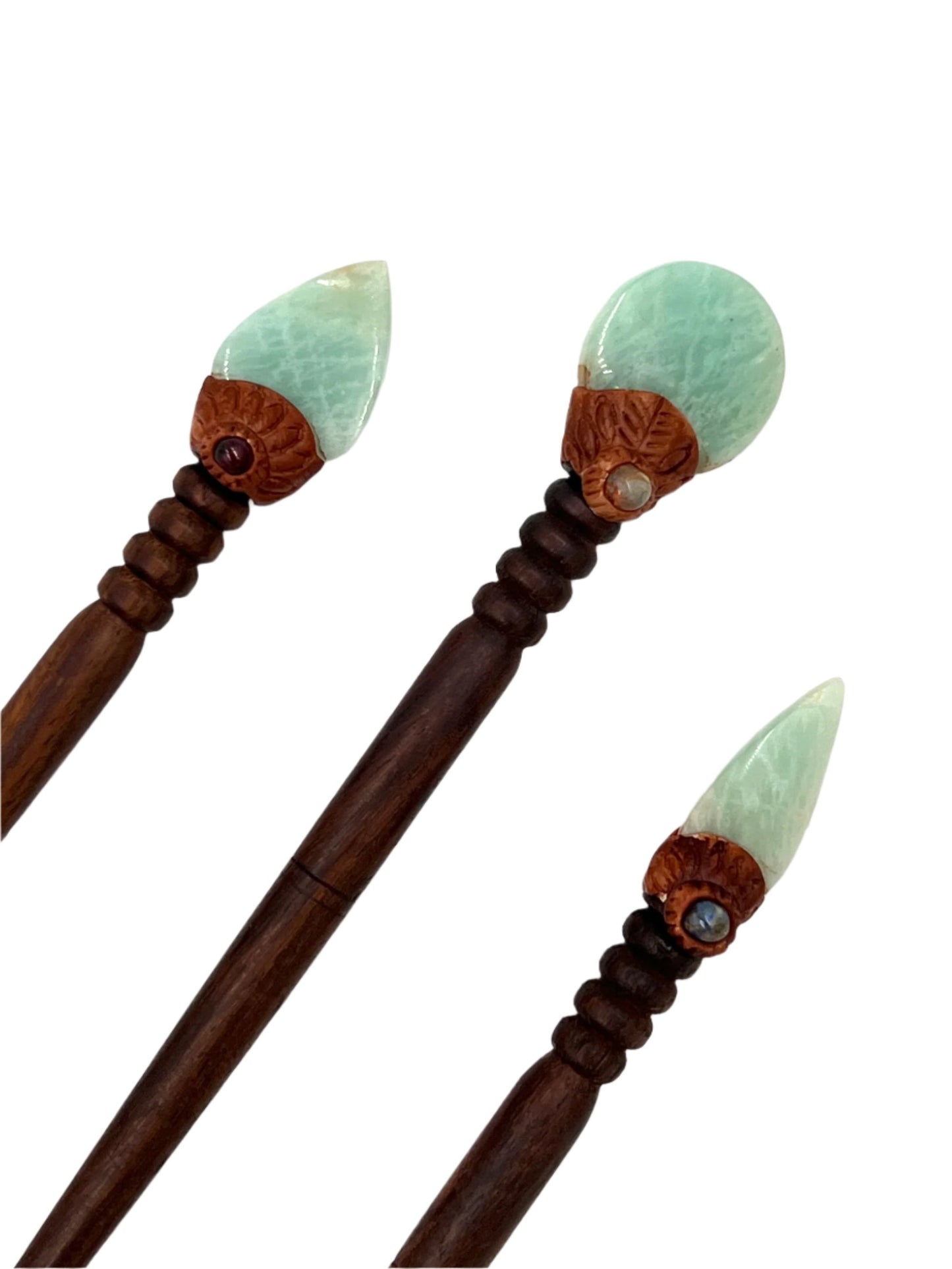 Handmade Gemstone Hair Sticks