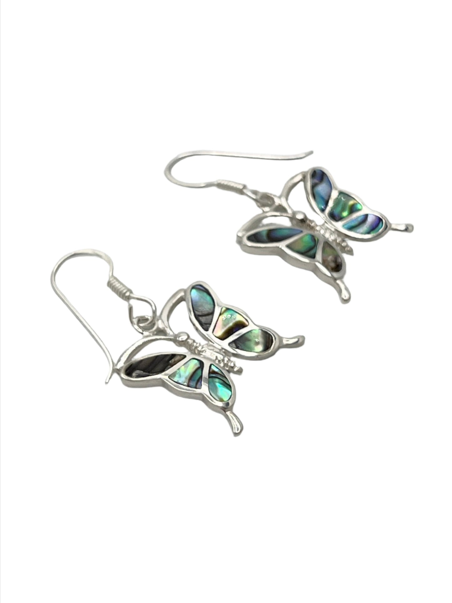 Sterling Silver Shell Butterfly Earrings