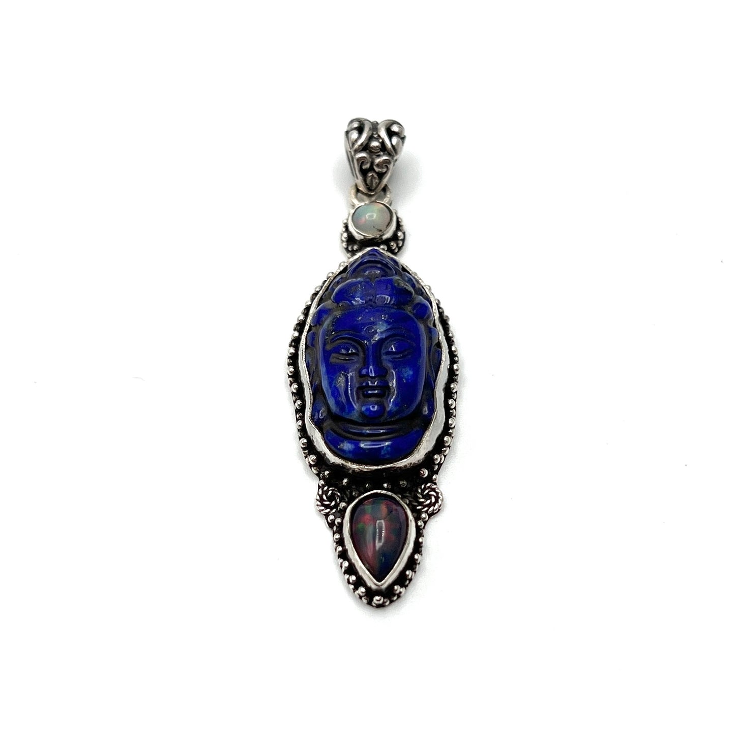 Lapis Lazuli & Opal Quan Yin Pendants