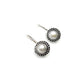 Sterling Silver Filigree Round Pearl Earrings