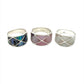Sterling Silver Shell Large Geometric Ring