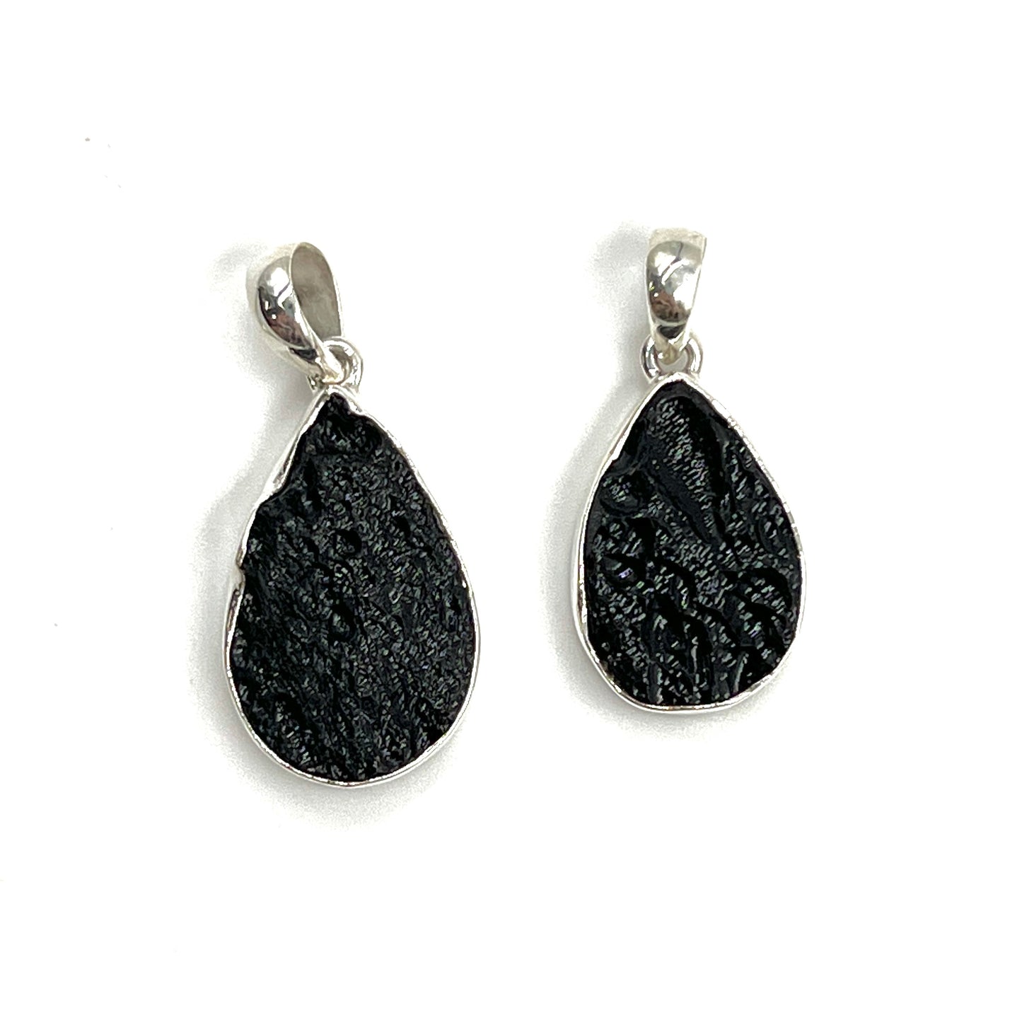 Tektite Teardrop Pendants