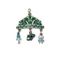 Silver Crown Charm Pendants