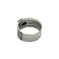 Sterling Silver Oval Labradorite Flower Band Ring