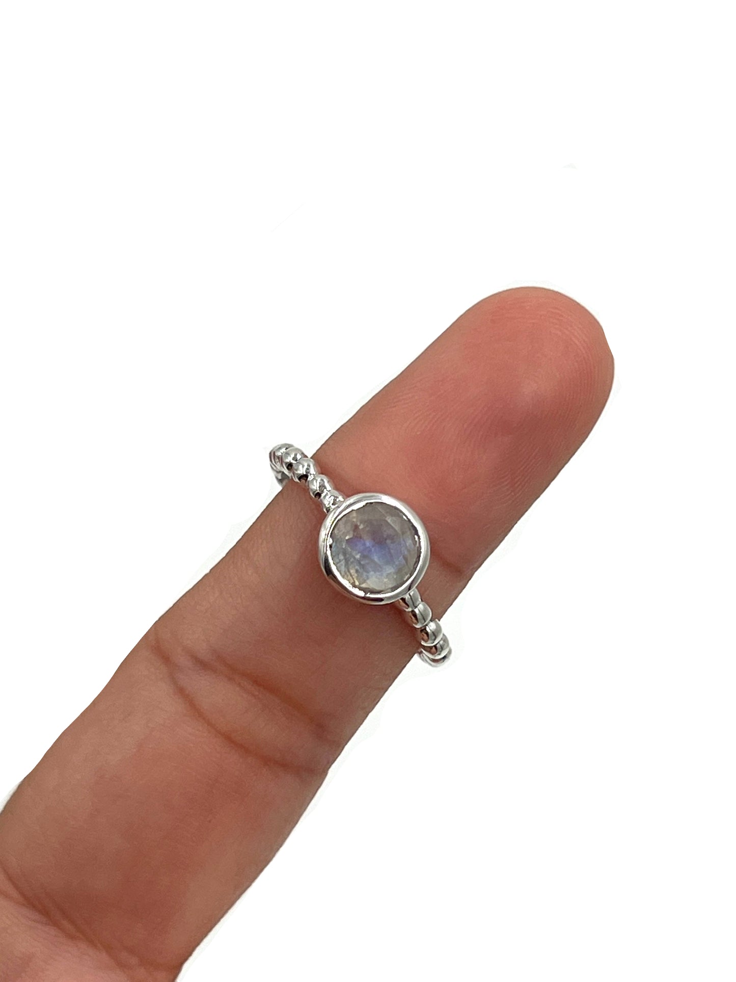 Circle Gemstone Beaded Ring