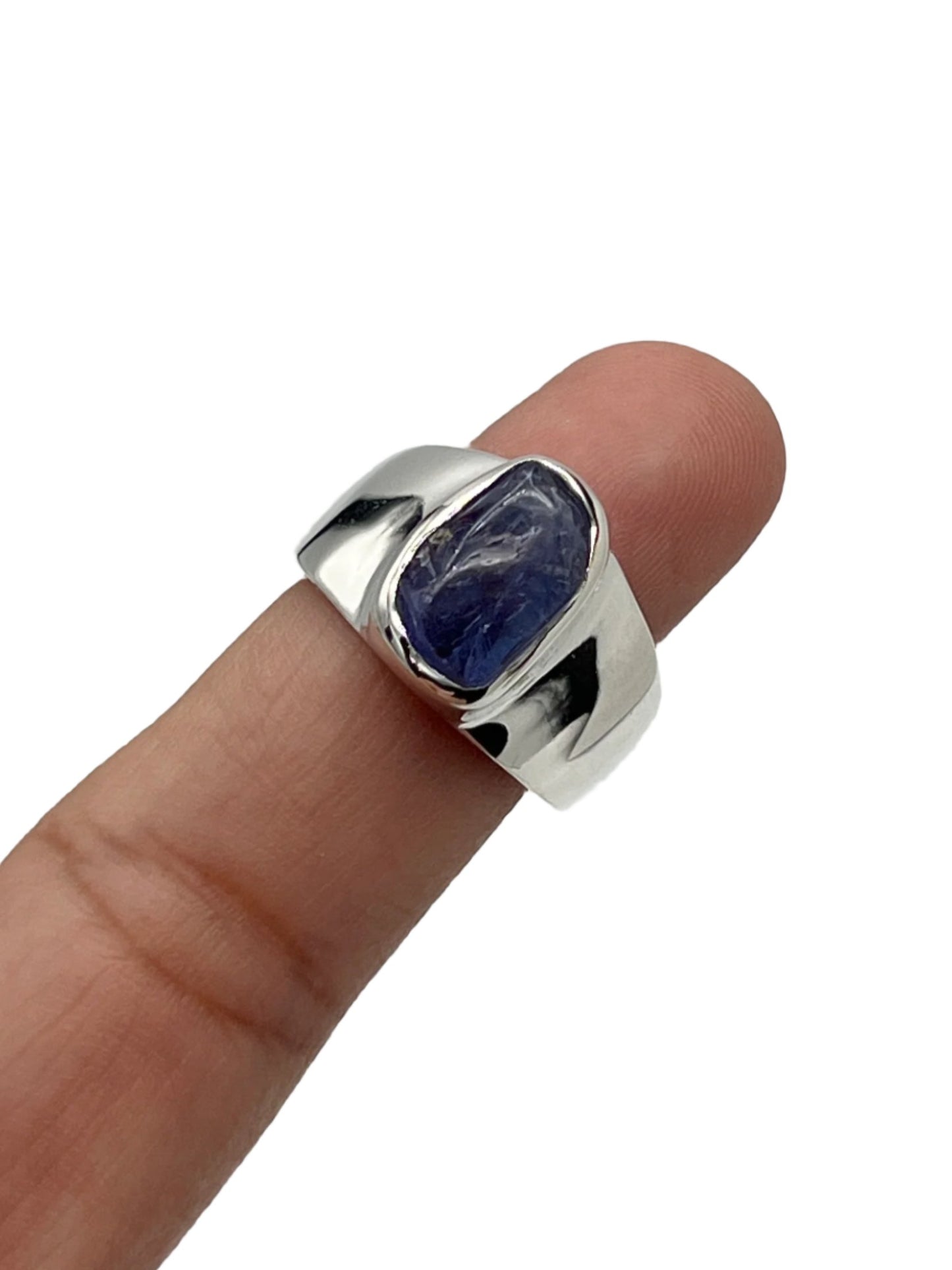 Sterling Silver Raw Tanzanite Rings