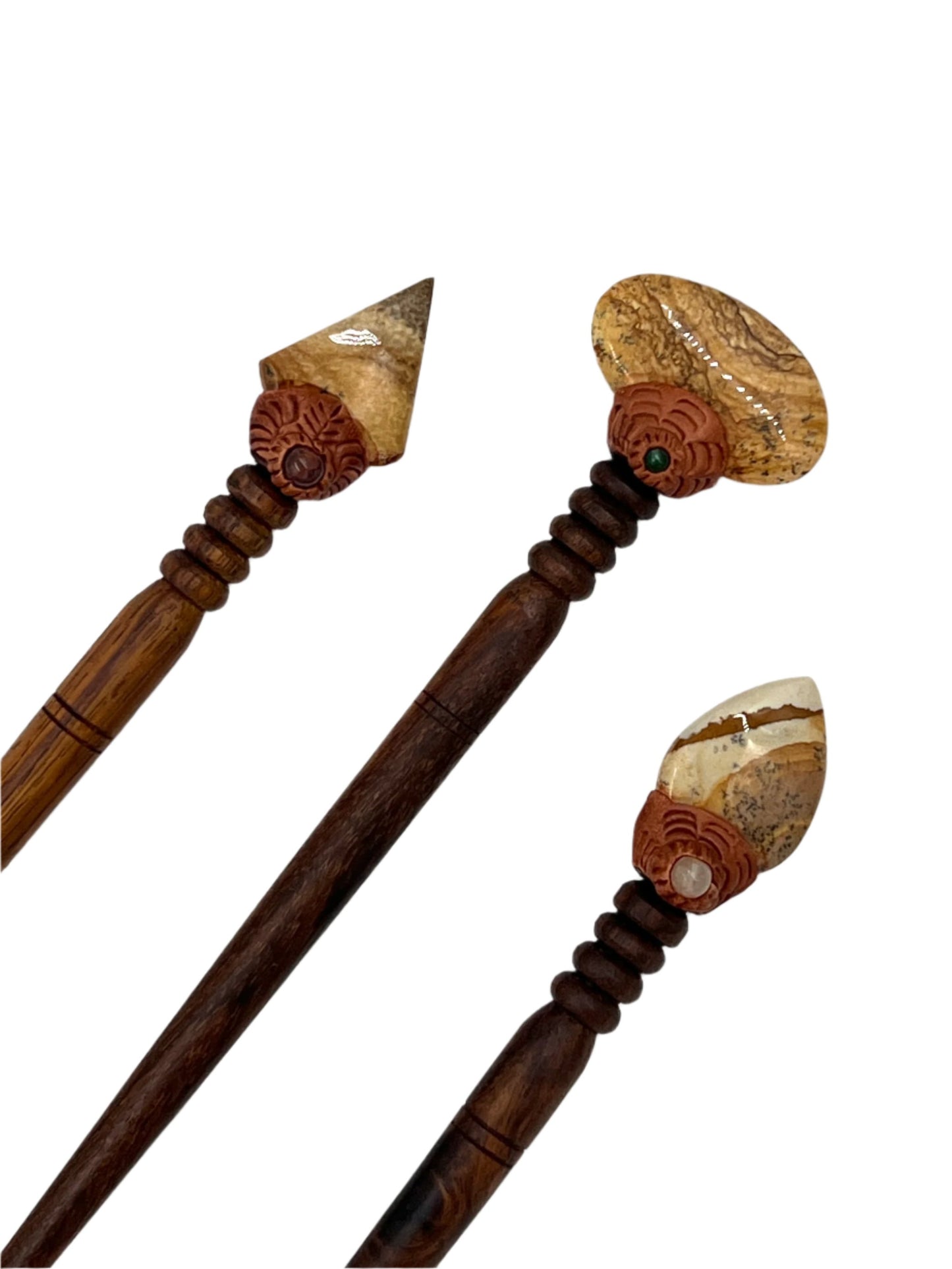 Handmade Gemstone Hair Sticks