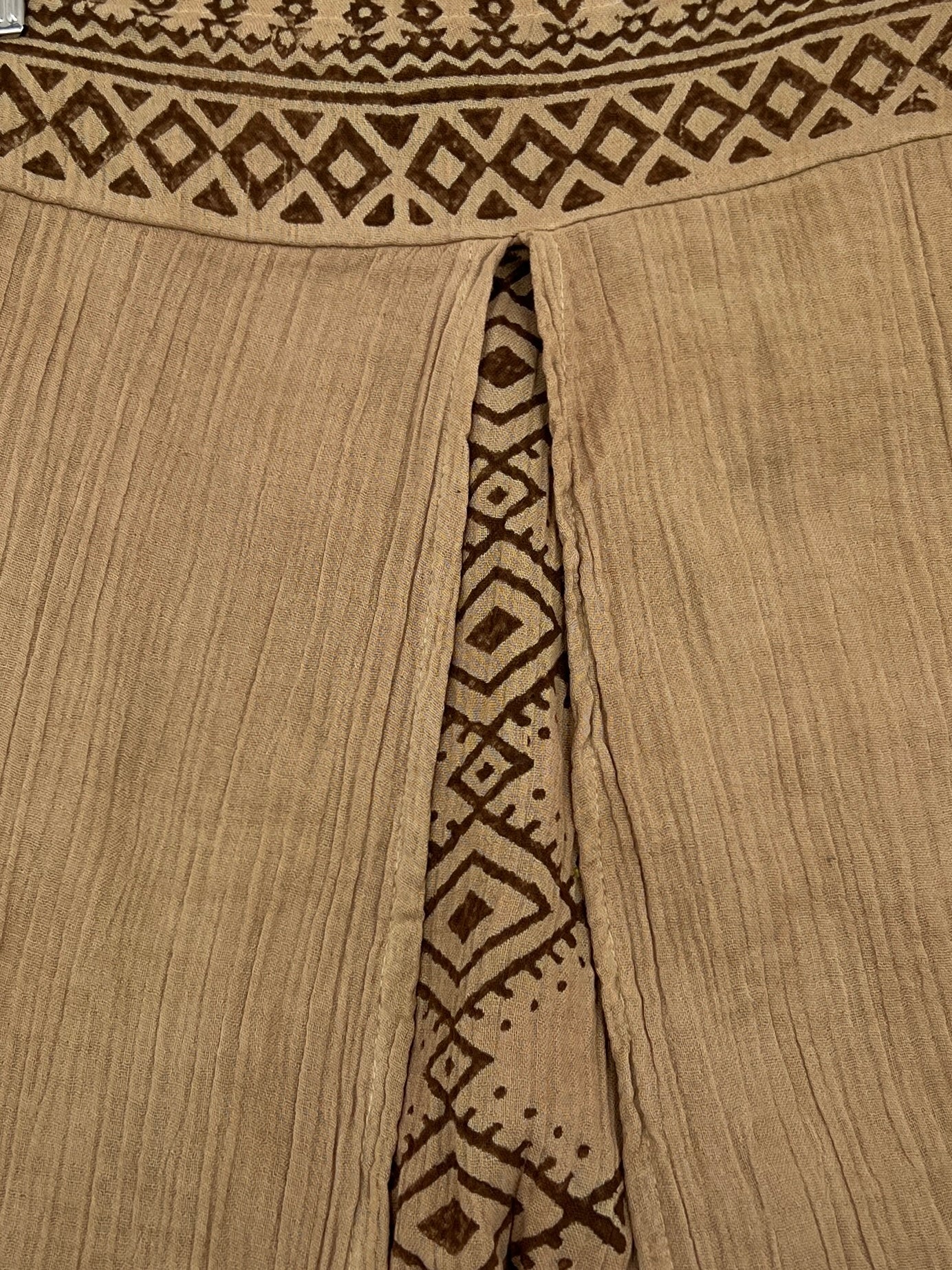 Desert Rose Block Print Open Skirt