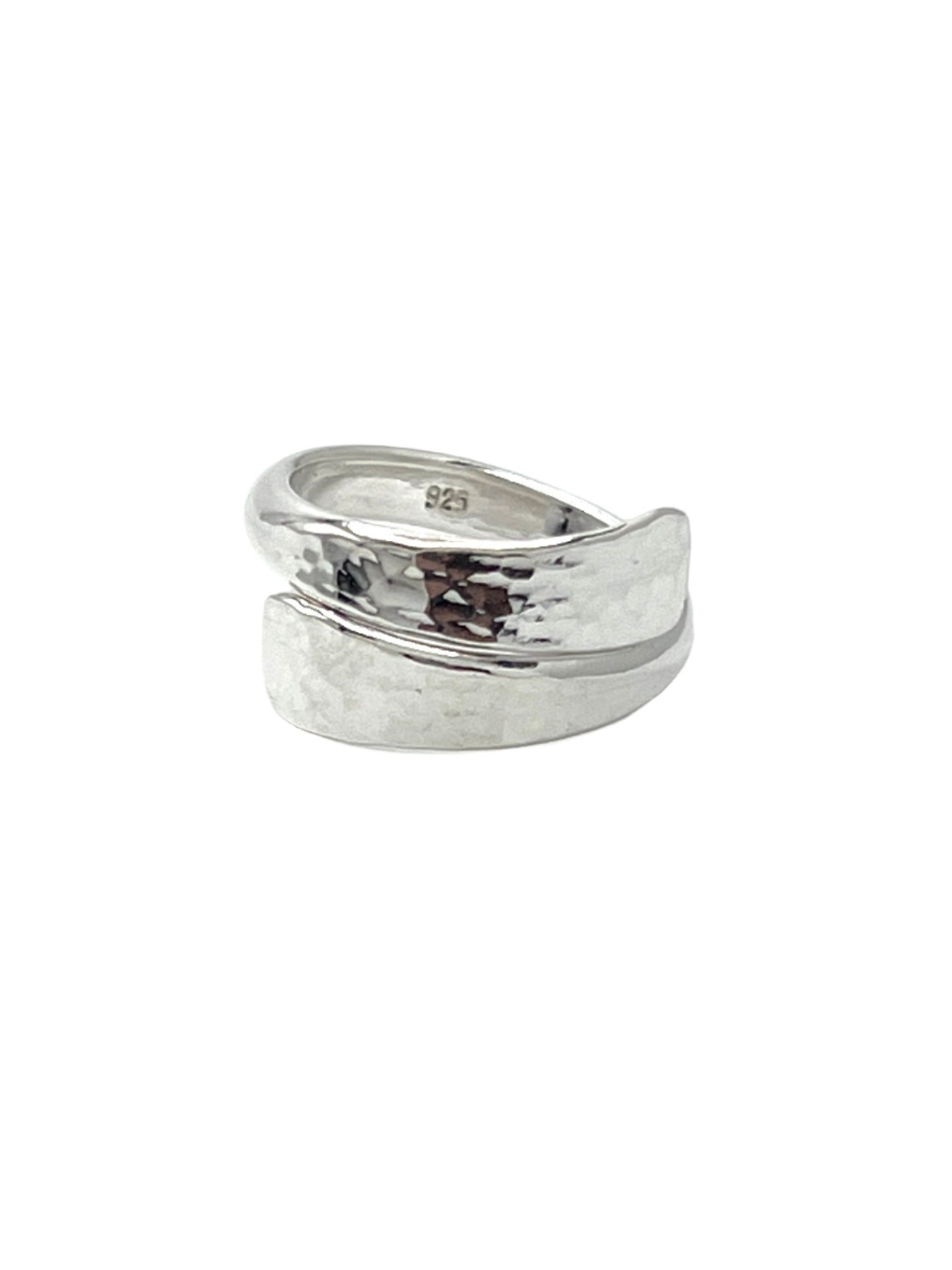 Sterling Silver Hammered Wrap Ring