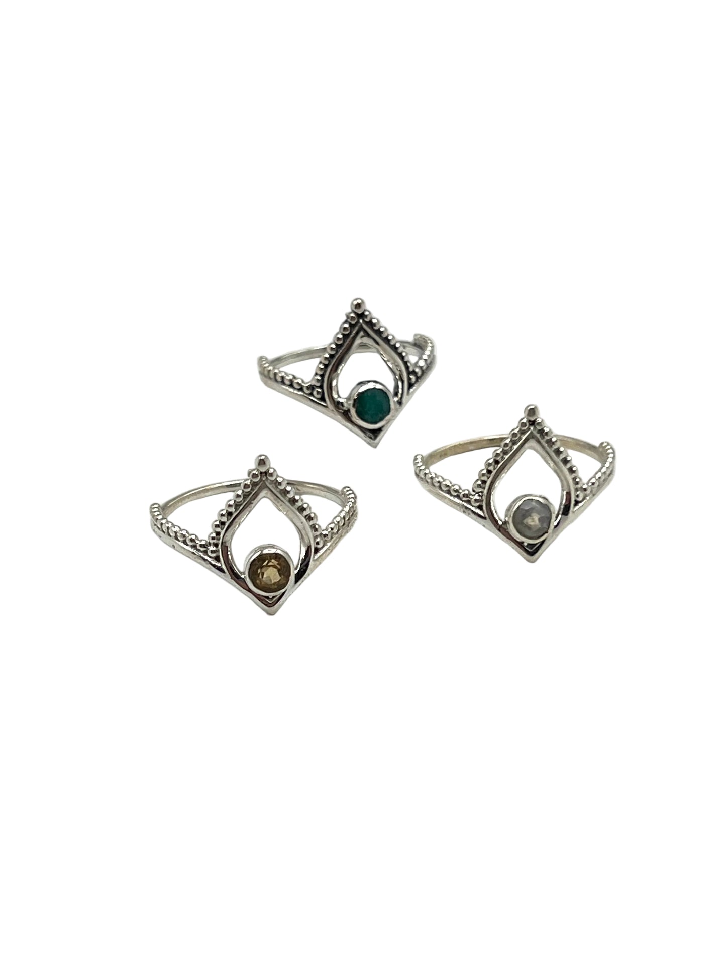 Crown Gemstone Rings