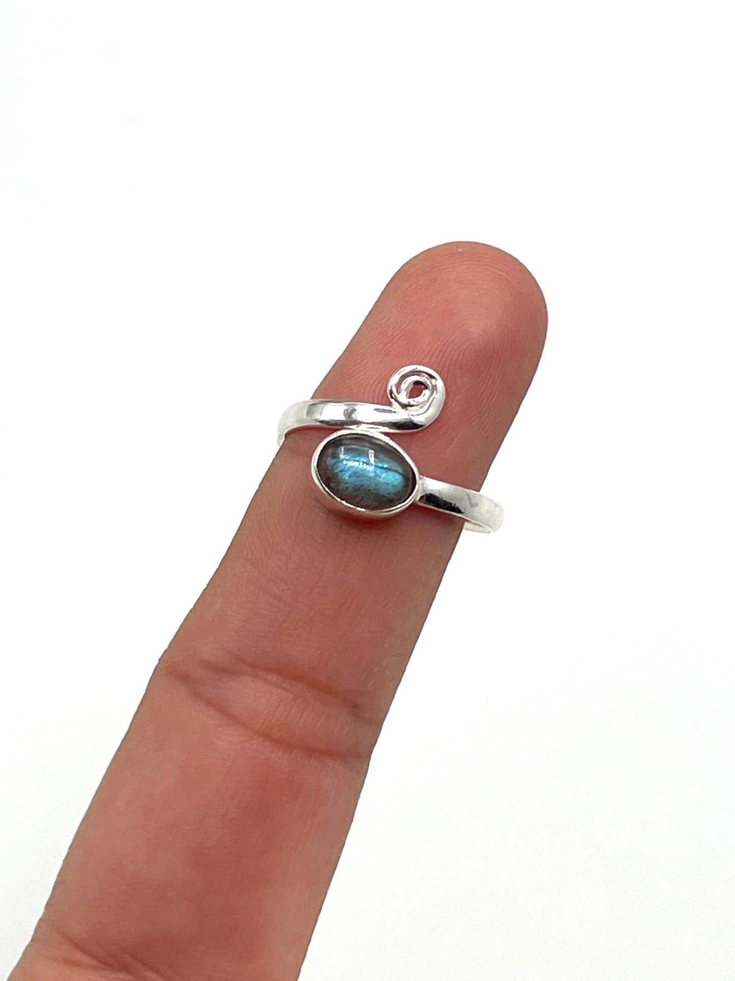 Swirl Gemstone Wrap Rings