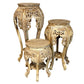 White Washed Teakwood Accent Tables