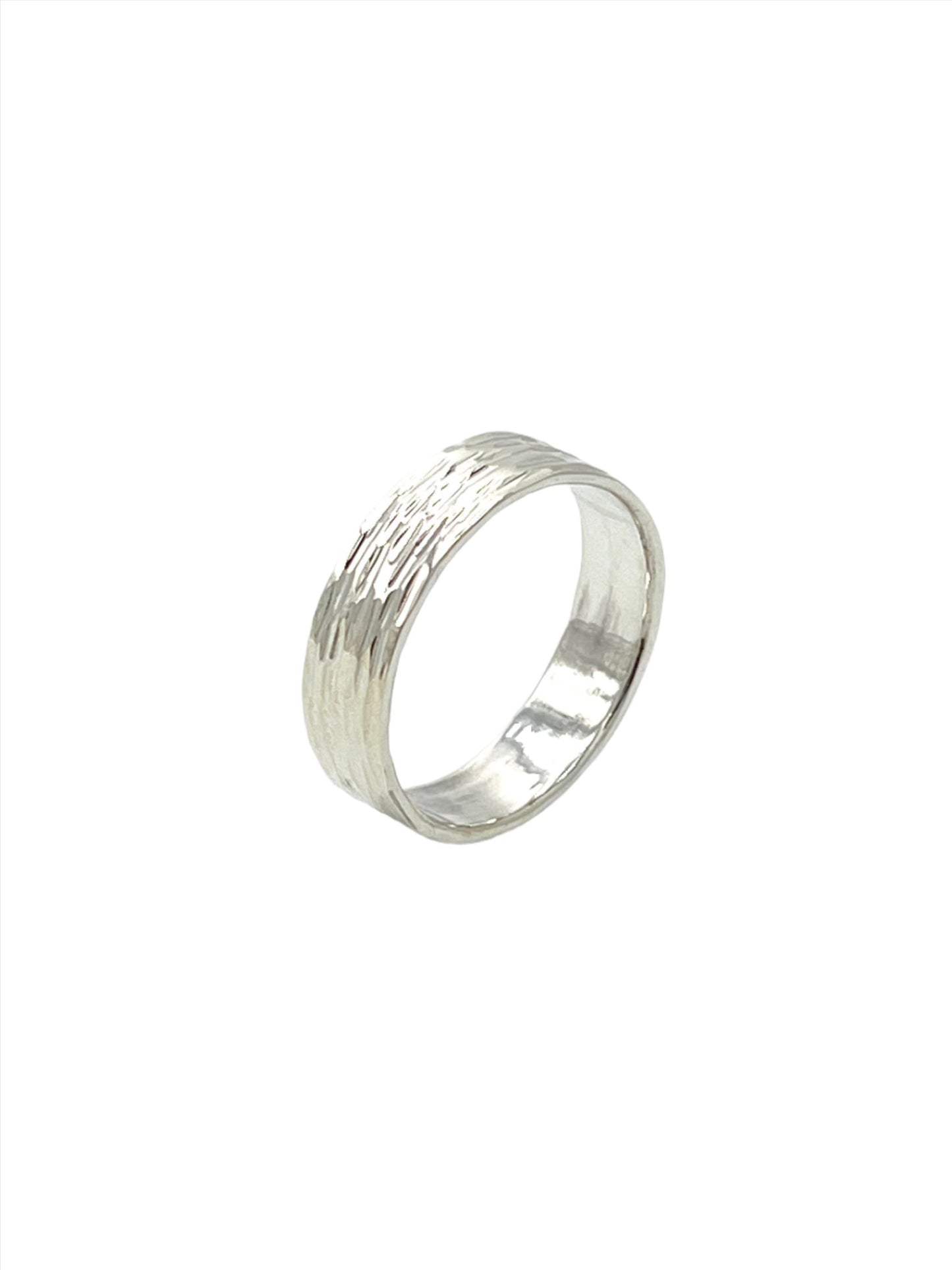 Sterling Silver Etched Band Ring