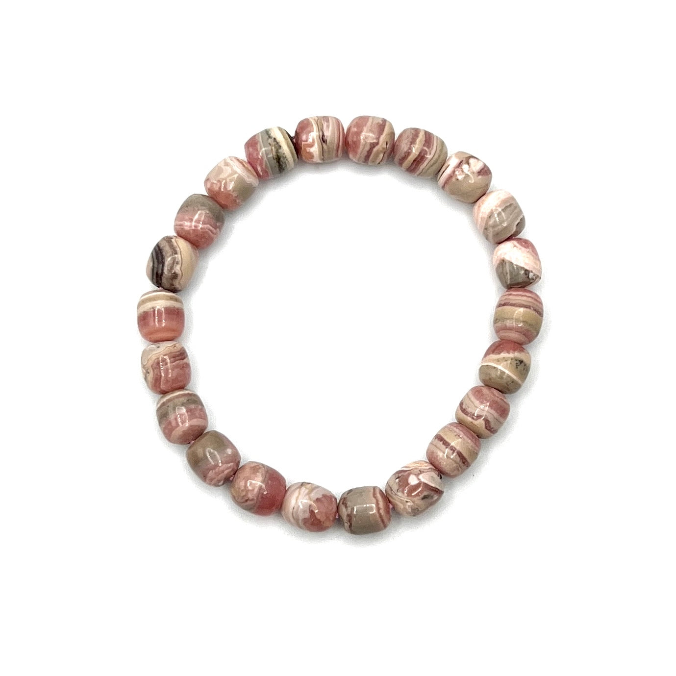 Rhodochrosite Tube Stretchy Bracelets