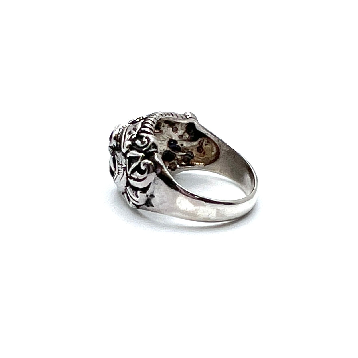 Oxidized Silver Onyx Barong Ring