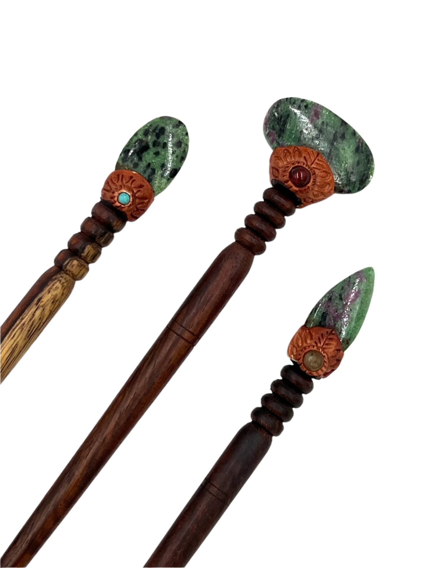 Handmade Gemstone Hair Sticks