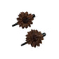 Leather Flower Hair Clips